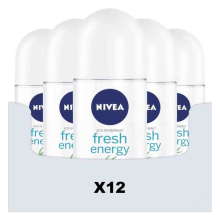 12X NIVEA Deodorant Roller Fresh Energy 50 ml