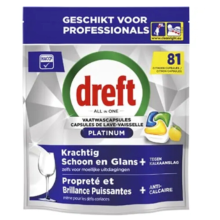 3X Dreft Vaatwastabletten Pro Platinum Lemon 81 stuks