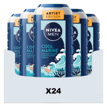 24X NIVEA Men Shampoo & Douchegel 3in1 Cool Marine 250 ml