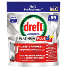 Dreft Vaatwastabletten Platinum Plus Lemon All in One 59 stuks