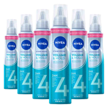 6X NIVEA Styling Mousse Hold 4 Volume Care 150 ml