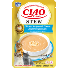 12X Ciao Kattenvoer Nat Entrée Stew Chicken & Cheese 40 gr