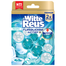 10X Witte Reus Toiletblok Turquoise Actief 2 stuks