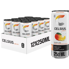 2X Celsius Sparkling Mango Lemonade 12 x 250 ml