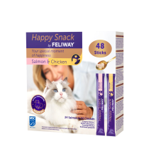 5X Feliway Happy Snack Kat Kip & Zalm 48x15 gr