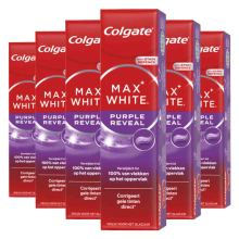 6X Colgate Tandpasta Max White Purple Reveal 75 ml