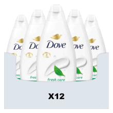 12X Dove Shower Gel Fresh Care 250 ml