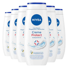 6X NIVEA Douchegel Creme Protect 250 ml