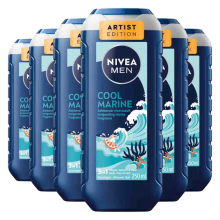 Aeg 6x NIVEA Men Shampoo & Douchegel 3in1 Cool Marine 250 ml