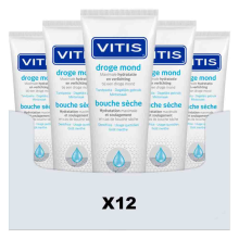 12X Vitis Tandpasta Droge Mond 75 ml