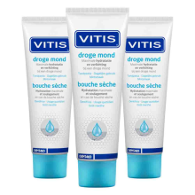 3X Vitis Tandpasta Droge Mond 75 ml