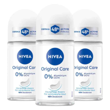 3X NIVEA Deodorant Roller Original Care 0% 50 ml
