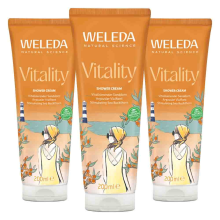 3X WELEDA Duindoorn Douchecrème Vitality 200 ml