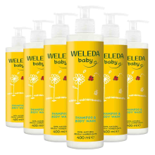 6X WELEDA Baby Calendula Shampoo & Douchecrème 400 ml