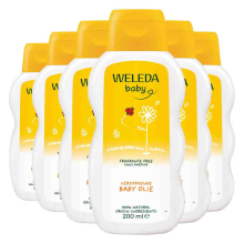 6X WELEDA Baby Calendula Verzorgende Olie 200 ml