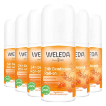 6X WELEDA 24h Roll On Deodorant Duindoorn 50 ml