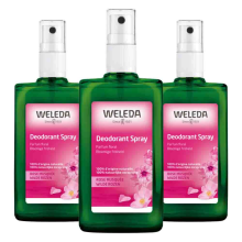 3X WELEDA Deodorant Spray Wilde Rozen 100 ml
