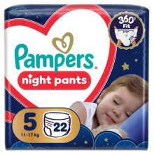 4X Pampers Nacht Luierbroekjes Maat 5 (11 17kg) 22 stuks