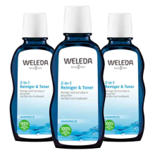 3X WELEDA Hamamelis 2 in 1 Reiniger & Toner 100 ml