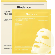 Biodance Radiant Vita Niacinamide Real Deep Mask 4 stuks