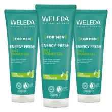 3X WELEDA Men 3 in1 Douchegel 200 ml