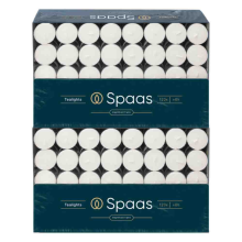 2X SPAAS Theelichten Wit 6 Branduren 120 stuks