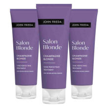 3X John Frieda Salon Blonde Tone Perfecting Treatment Platinum 120 ml