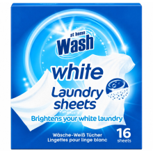 6X At Home Wasmachine Doekjes Witte Was 16 stuks