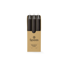 SPAAS Geribbelde Dinerkaars Zwart 9 stuks