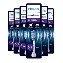 6X Philips Sonicare Opzetborstels G3 Premium Gum Care Wit HX9052/87 2 stuks