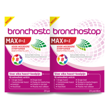 2X Bronchostop Hoestpastilles Max 8 in 1 20 stuks