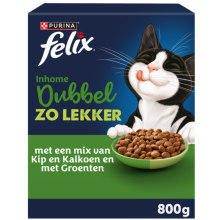 5X Felix Kattenvoer Droog Dubbel Zo Lekker Inhome Kip & Kalkoen 800 gr
