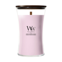 2E halve prijs: WoodWick Cherry Blossom & Vanilla Large Candle Roze