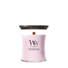 4X WoodWick Cherry Blossom & Vanilla Medium Candle Roze