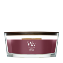 2E halve prijs: WoodWick Dark Cherry Ellipse Candle Rood