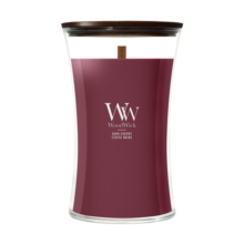 2E halve prijs: WoodWick Dark Cherry Large Candle Rood