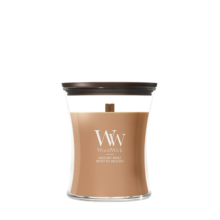 4X WoodWick Hazelnut Roast Medium Candle Bruin