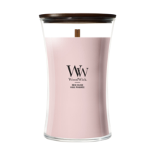 2E halve prijs: WoodWick Rose Blush Large Candle Roze