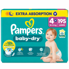 5X Pampers Baby Dry Luiers Maat 4+ (10 15 kg) 39 stuks