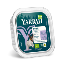 Yarrah Bio Hondenvoer Paté Kip & Kalkoen 150 gr