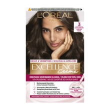 3X L'Oréal Excellence Crème Permanente Crèmekleuring 3 Donkerbruin