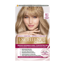 3X L'Oréal Excellence Crème Permanente Crèmekleuring 8.1 Licht Asblond