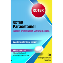 Roter Paracetamol 500 mg Smelttablet Bessen 20 tabletten