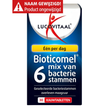 3X Lucovitaal Bioticomel Mix van 6 Bacteriënstammen 30 kauwtabletten