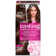 2X L'Oréal Casting Crème Gloss Semi Permanente Haarkleuring 400 Middenbruin