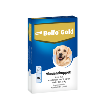 2X Bolfo Gold Anti Vlooiendruppels Hond 10   25 kg 4 pipetten