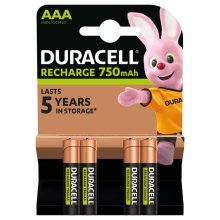 2X Duracell Oplaadbare Batterijen Plus AAA 4 stuks