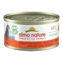 48X Almo Nature HFC Natural Kattenvoer Nat Kip & Pompoen 70 gr
