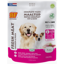 8X BF Petfood Vleesvoeding Eend   Kip 7 x 90 gr