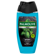 12X Palmolive Men 3 in 1 Body Face Hair Sport Etherische Oliën Munt Cedernaalden 250 ml